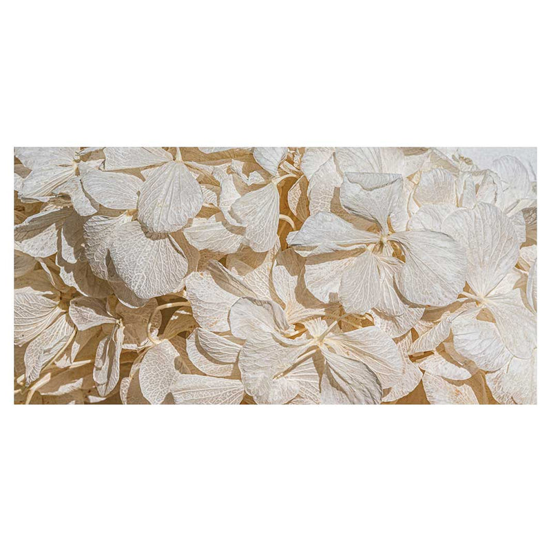 FLORAL CREAM BLEACHED HYDRANGEA LEAVES TABLECLOTH