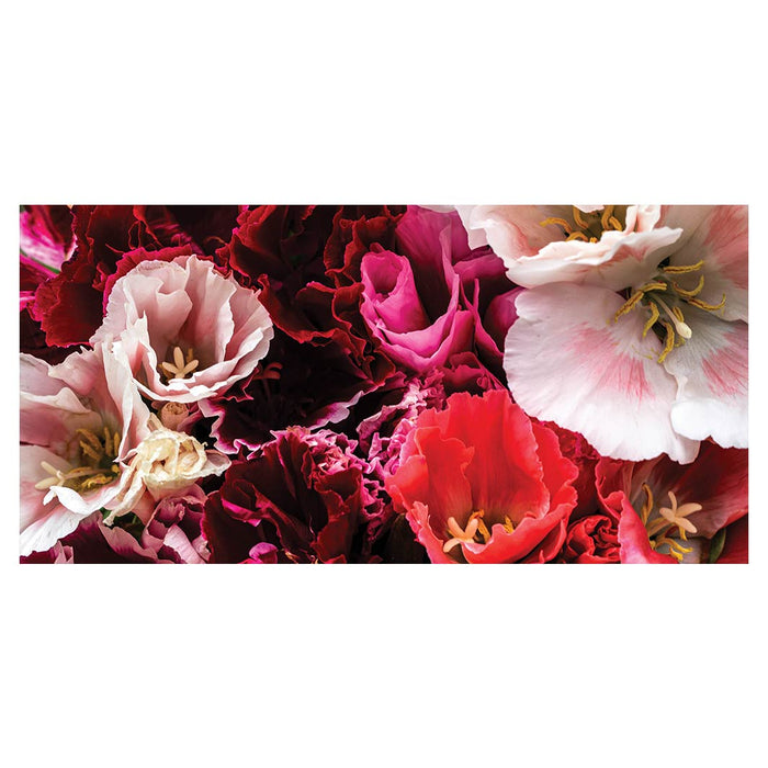 FLORAL PINK AND RED LISIANTHUS FLOWER MIX TABLECLOTH