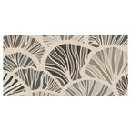 PATTERN BROWN AND BUTTERSCOTCH ABSTRACT LEAF TABLECLOTH