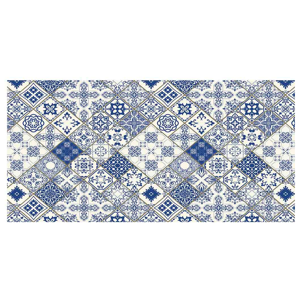 PATTERN BLUE DIAMOND LISBON TABLECLOTH