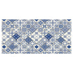 PATTERN BLUE DIAMOND LISBON TABLECLOTH