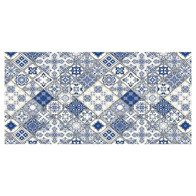 PATTERN BLUE DIAMOND LISBON TABLECLOTH