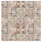 ANTIQUE FADED MOROCCAN TILE TABLECLOTH