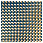 HOUNDSTOOTH BLUE AND GOLD TABLECLOTH