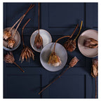 GOLDEN PROTEA AND PLATES TABLECLOTH