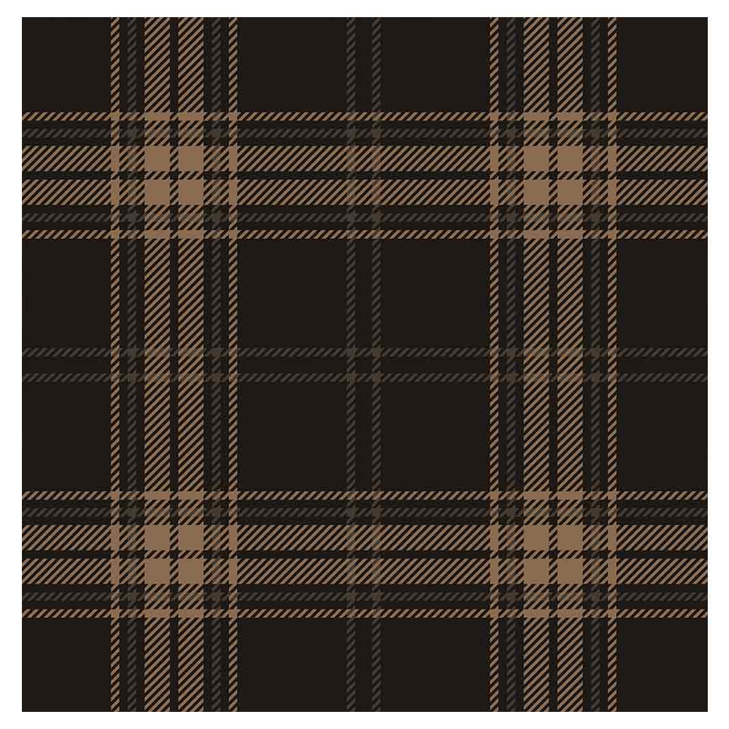 DARK BROWN PLAID PATTERN TABLECLOTH