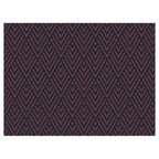 BROWN AND NAVY DIAMOND PATTERN TABLECLOTH