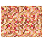 RETRO WAVE PATTERN PINKS AND MUSTARD TABLECLOTH