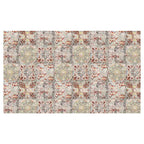 ANTIQUE FADED MOROCCAN TILE TABLECLOTH