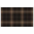 DARK BROWN PLAID PATTERN TABLECLOTH