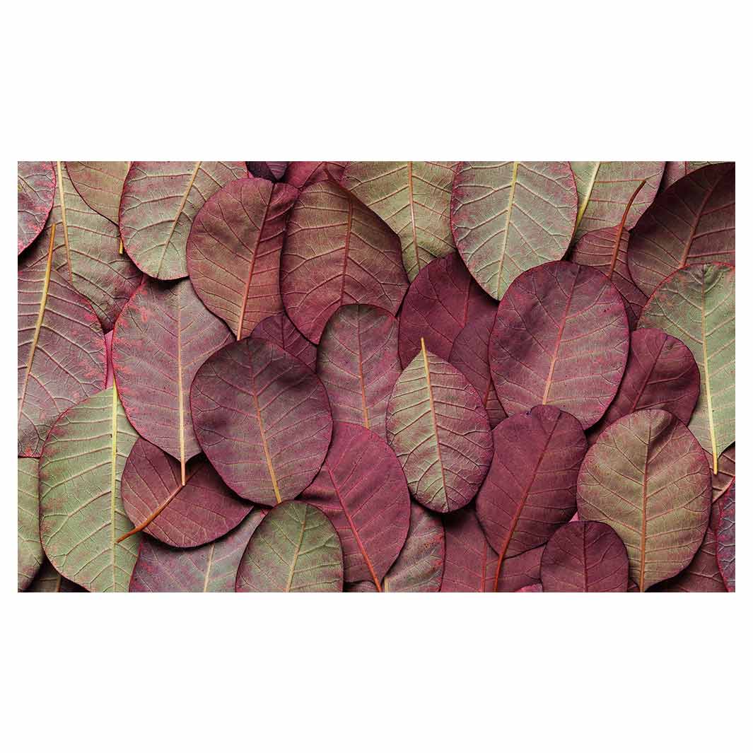LEAF ARRANGEMENT DARK MAUVE AND GREEN TABLECLOTH