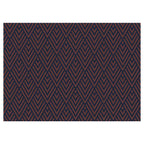 BROWN AND NAVY DIAMOND PATTERN TABLECLOTH