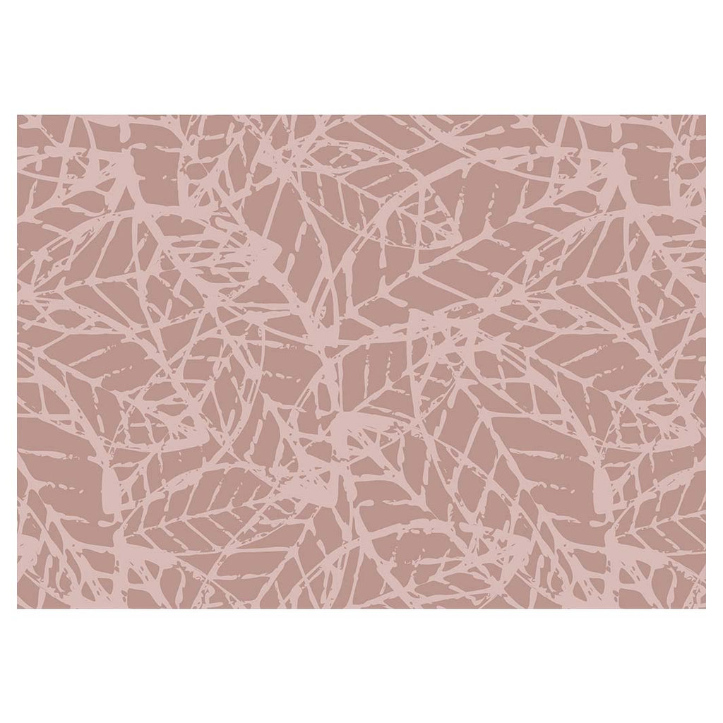 LEAF STAMP MUTED PINK PATTERN TABLECLOTH