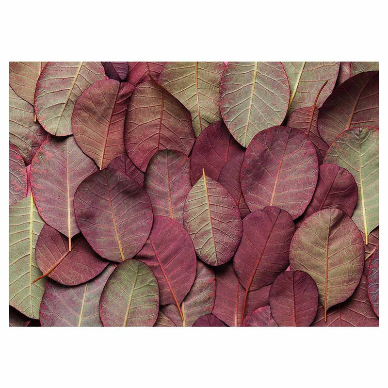 LEAF ARRANGEMENT DARK MAUVE AND GREEN TABLECLOTH