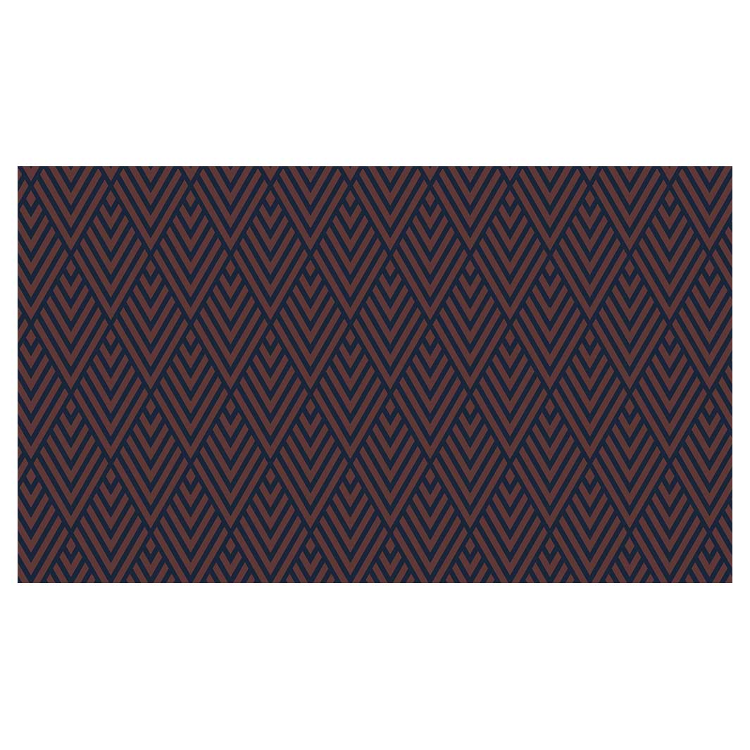 BROWN AND NAVY DIAMOND PATTERN TABLECLOTH