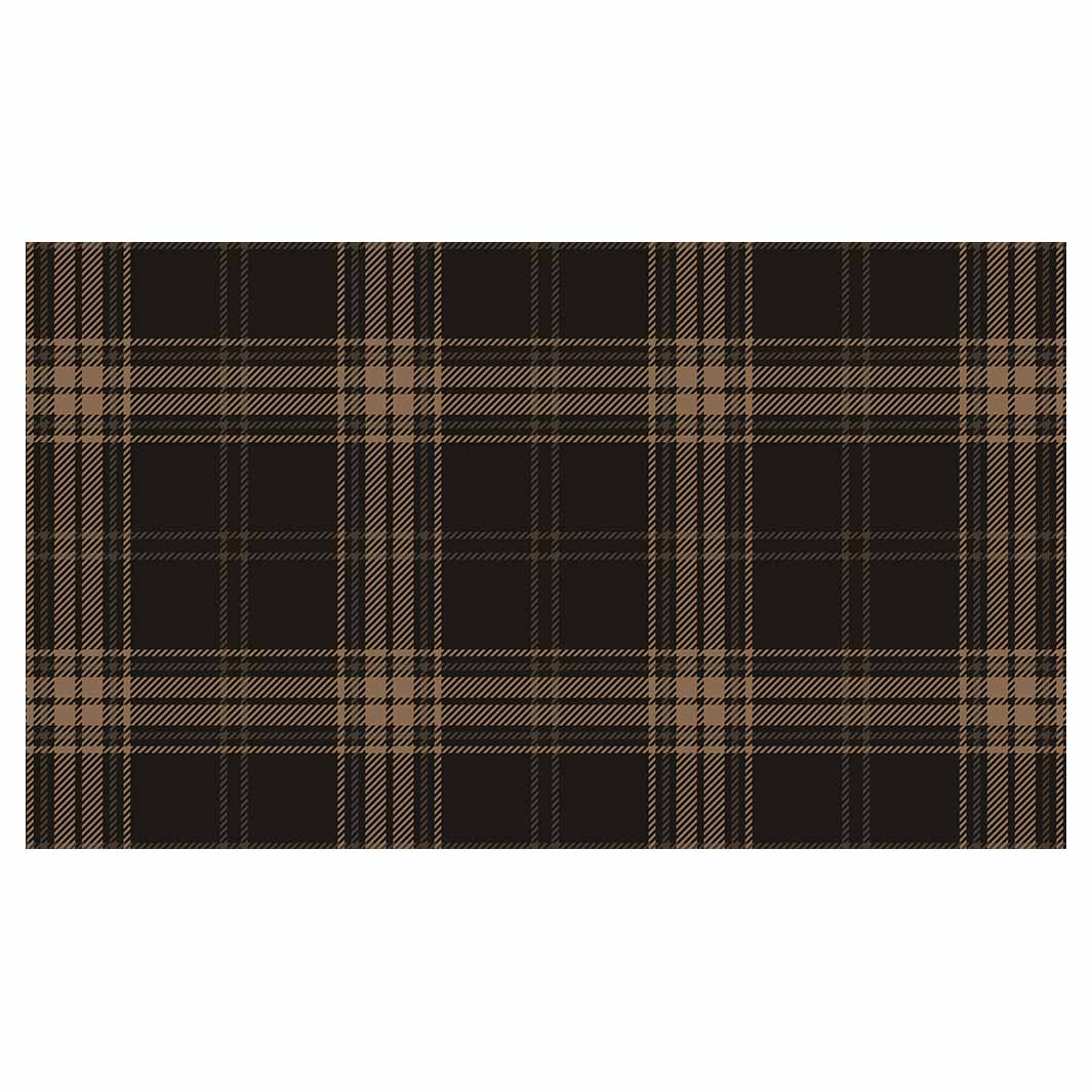 DARK BROWN PLAID PATTERN TABLECLOTH