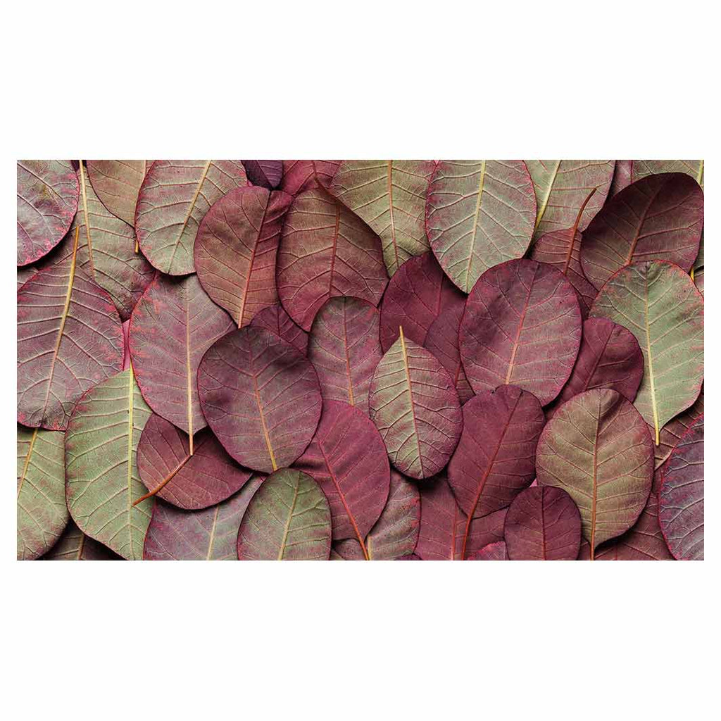 LEAF ARRANGEMENT DARK MAUVE AND GREEN TABLECLOTH