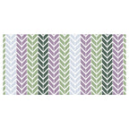 GEOMETRIC GREEN AND PURPLE CHEVRON PATTERN TABLECLOTH