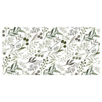 WATERCOLOUR GREEN LEAVES TABLECLOTH