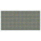 HOUNDSTOOTH BLUE AND GOLD TABLECLOTH