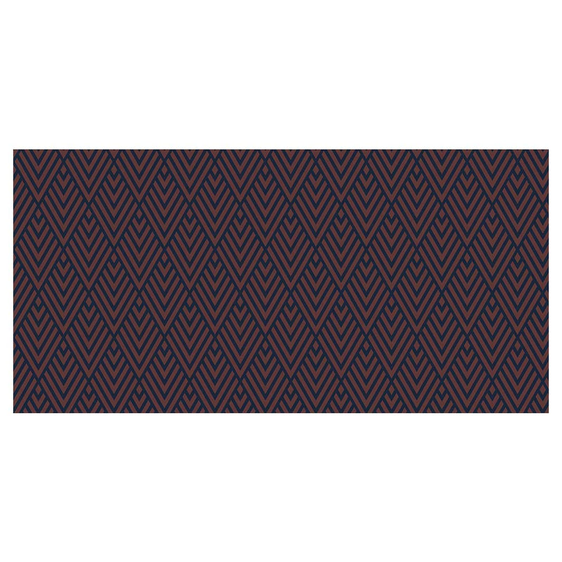 BROWN AND NAVY DIAMOND PATTERN TABLECLOTH