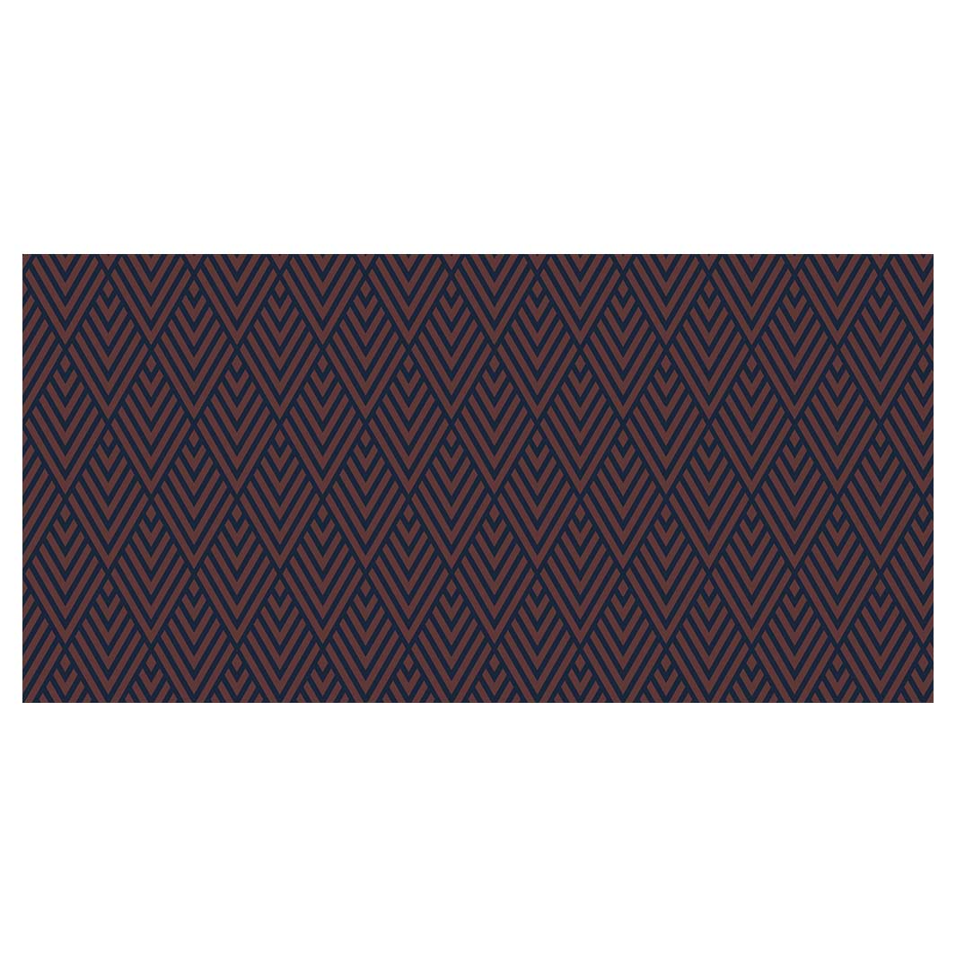 BROWN AND NAVY DIAMOND PATTERN TABLECLOTH