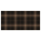 DARK BROWN PLAID PATTERN TABLECLOTH