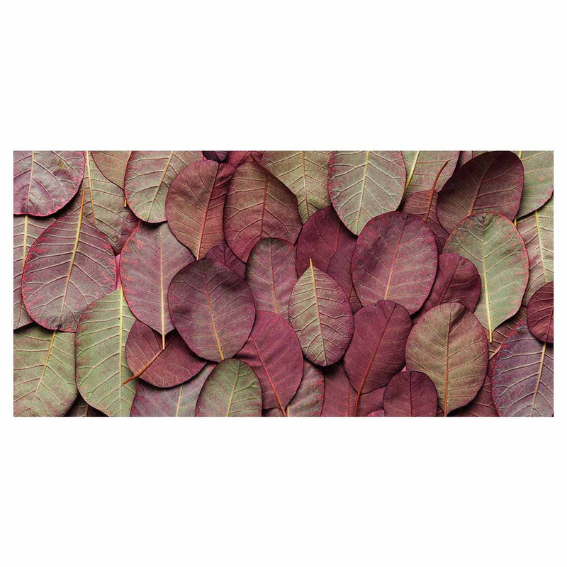 LEAF ARRANGEMENT DARK MAUVE AND GREEN TABLECLOTH