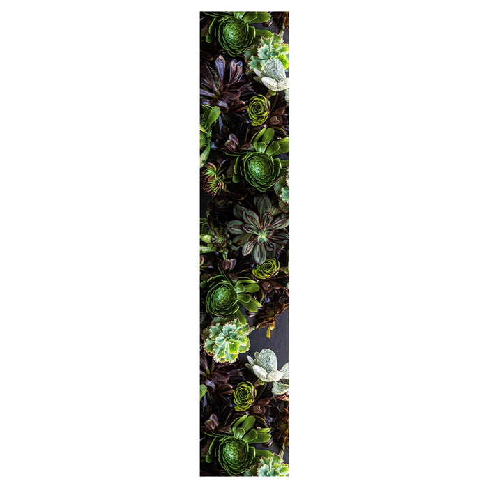 NATURAL GREEN AND PURPLE ALOE GARDEN TABLE RUNNER