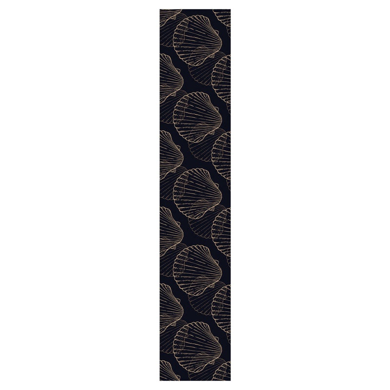 PATTERN DARK NAVY SHELL TABLE RUNNER