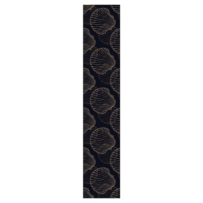 PATTERN DARK NAVY SHELL TABLE RUNNER