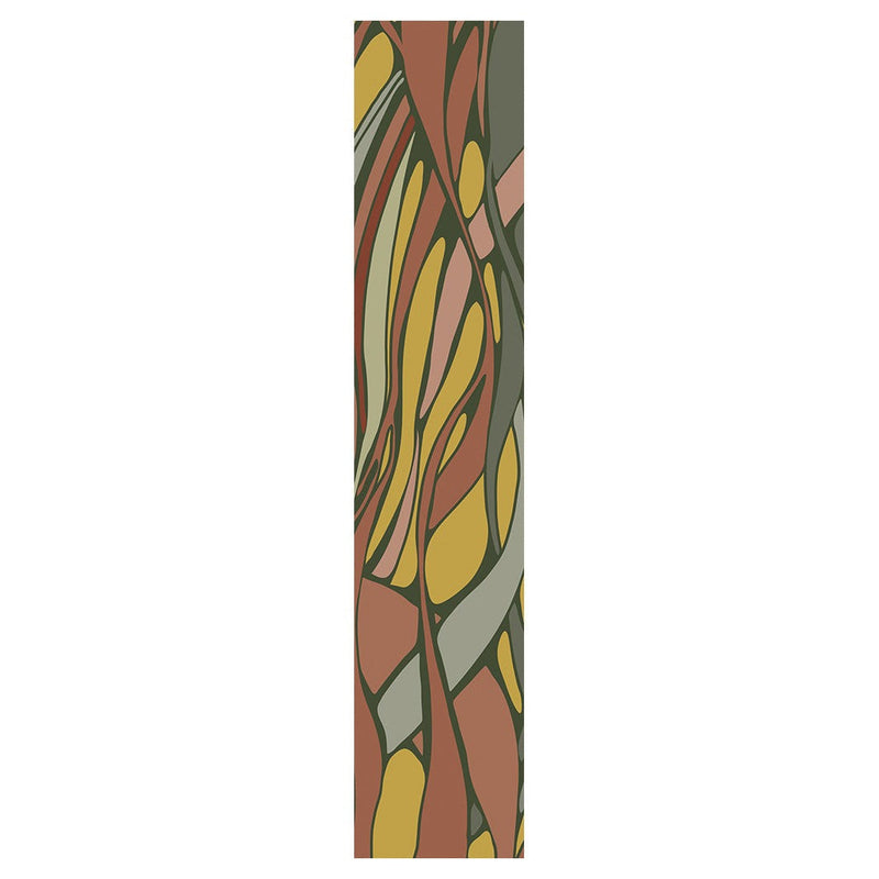 WAVY LINE ART MUSTARD AND PINK TABLE RUNNER