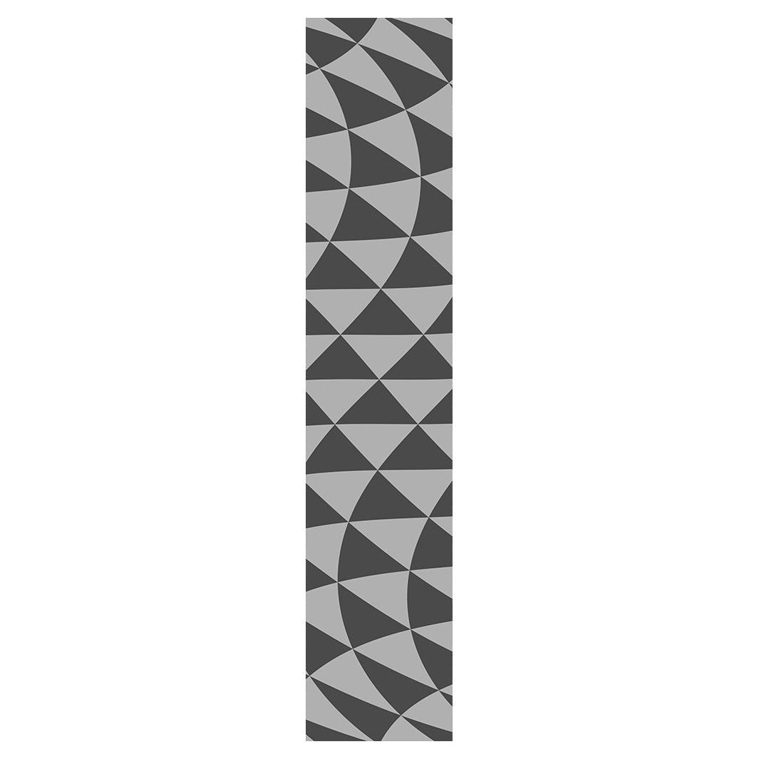 GEOMETRIC TRIANGLE GREY OPTICAL ILLUSION TABLE RUNNER