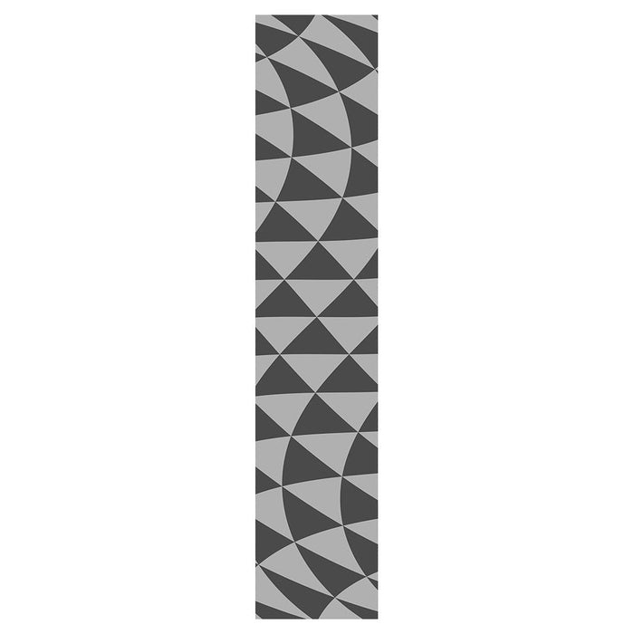 GEOMETRIC TRIANGLE GREY OPTICAL ILLUSION TABLE RUNNER