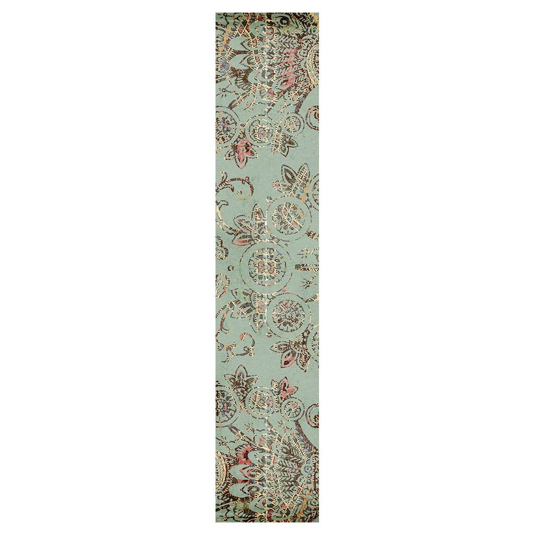 ANTIQUE PAISLEY LIGHT BLUE DESIGN TABLE RUNNER