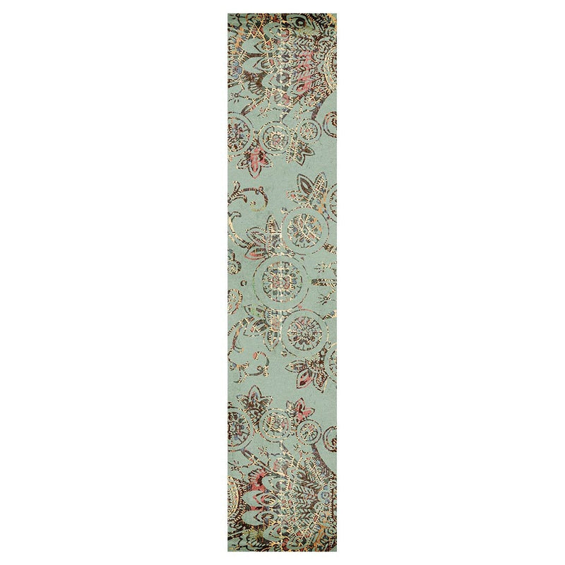 ANTIQUE PAISLEY LIGHT BLUE DESIGN TABLE RUNNER