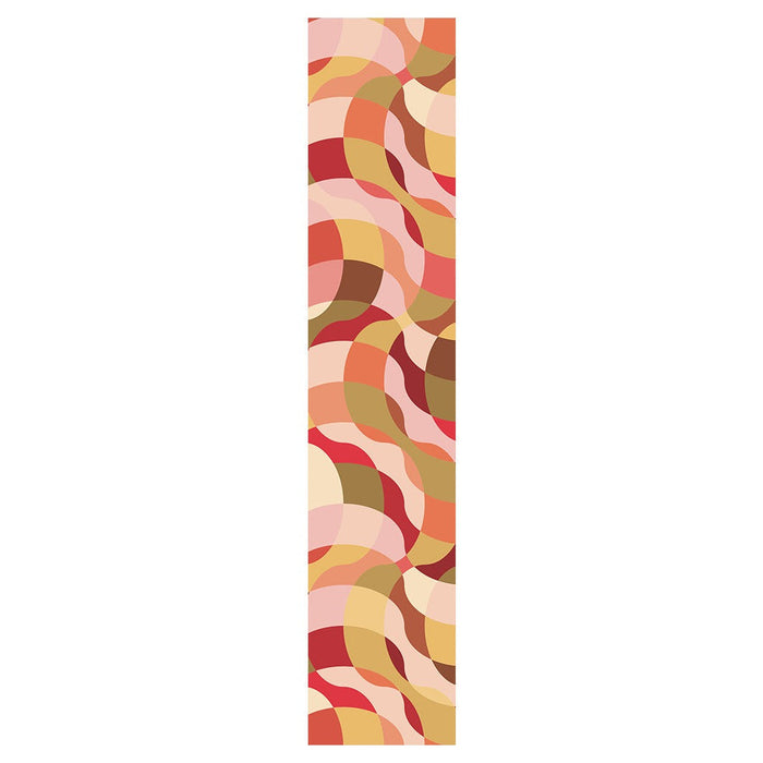 RETRO WAVE PATTERN PINKS AND MUSTARD TABLE RUNNER