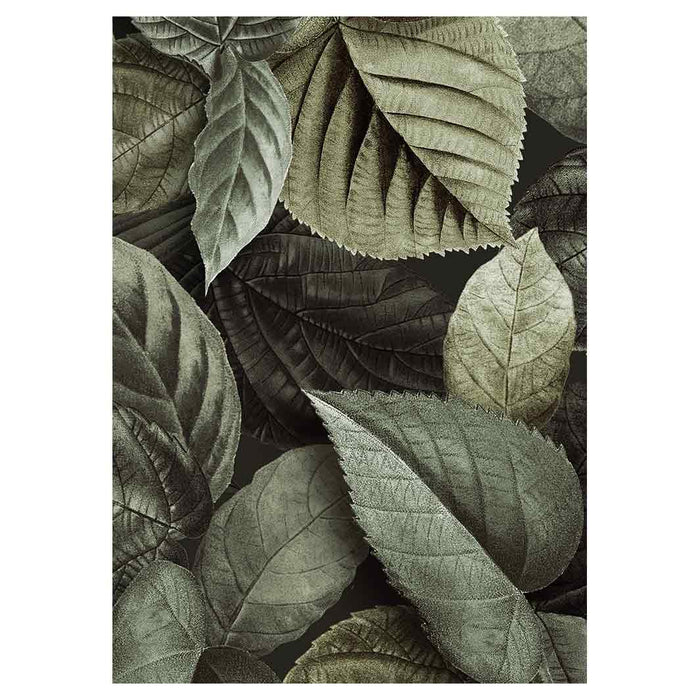 LEAVES GREEN MONOCHROMATIC LEAVES TEA TOWEL