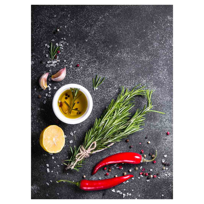 CHILLI AND HERBS TEA TOWEL