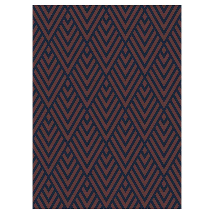 BROWN AND NAVY DIAMOND PATTERN TEA TOWEL