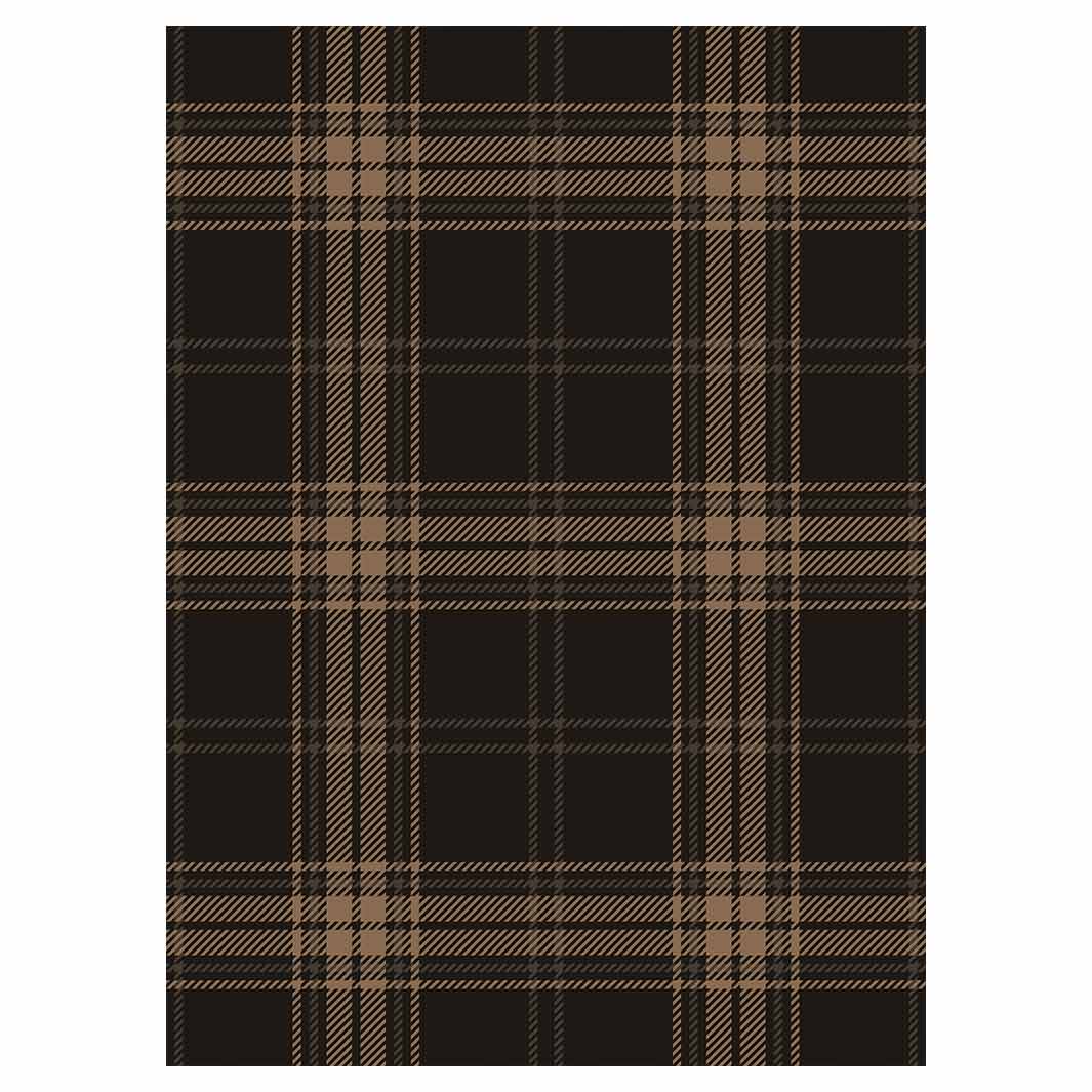DARK BROWN PLAID PATTERN TEA TOWEL