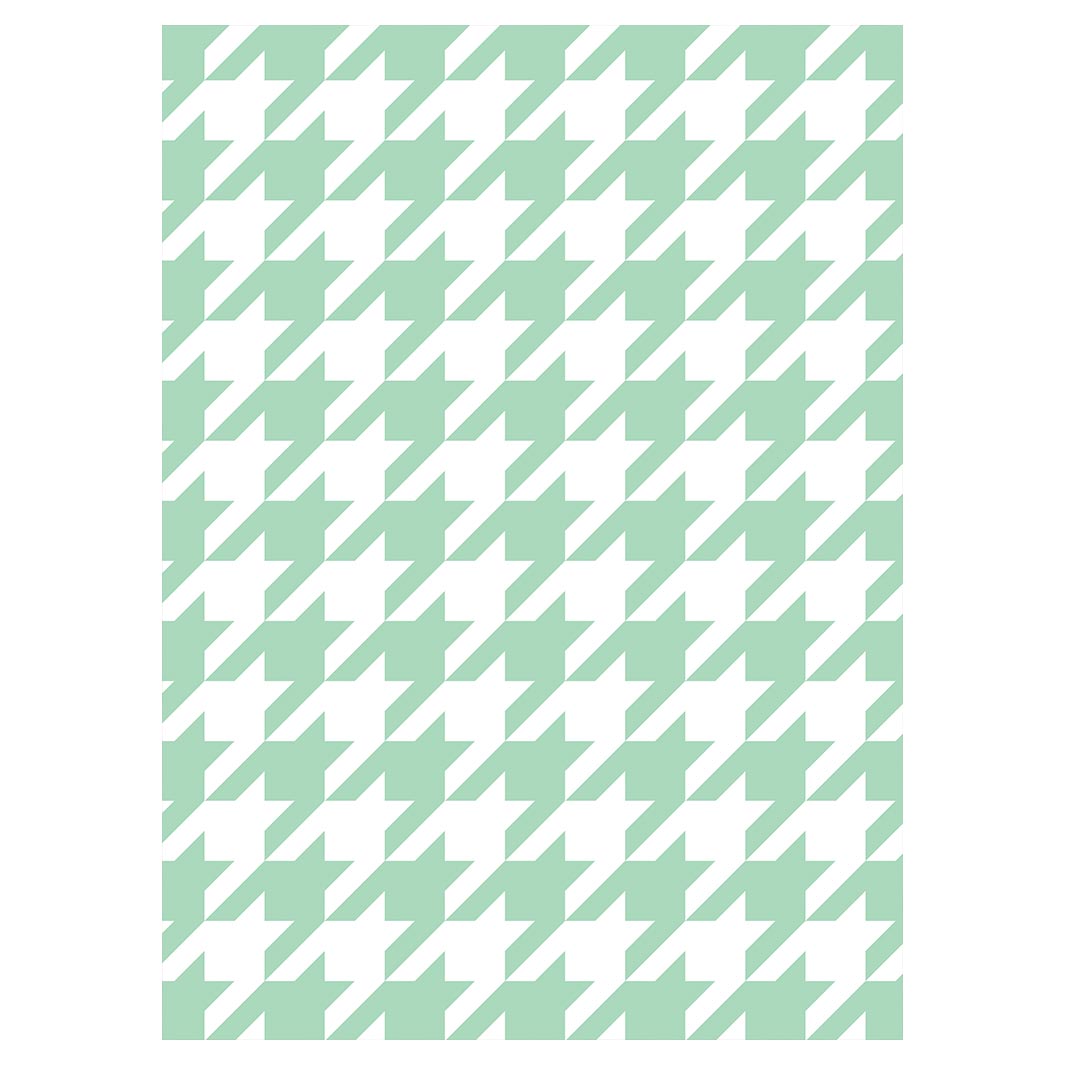 HOUNDSTOOTH LIGHT GREEN TEA TOWEL