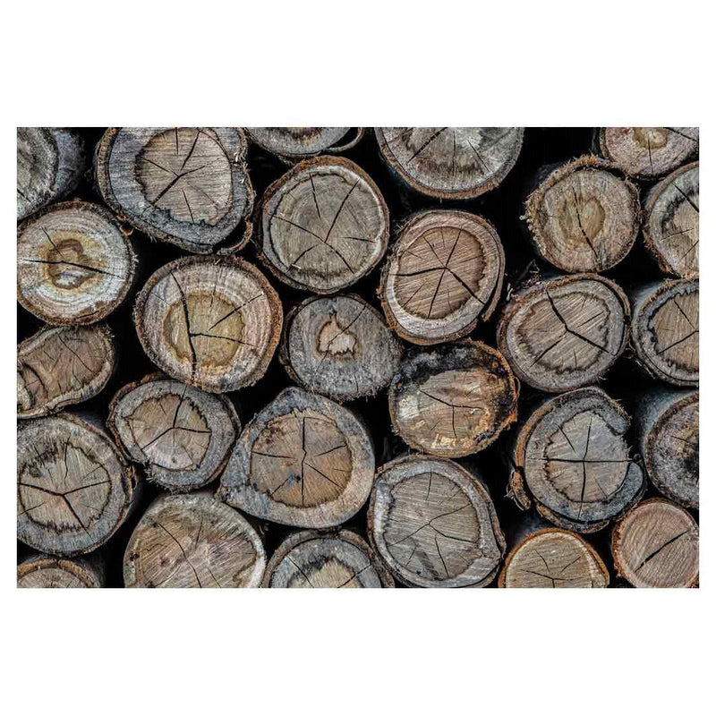 CONTEMPORARY GREY TREE STUMP RECTANGULAR RUG