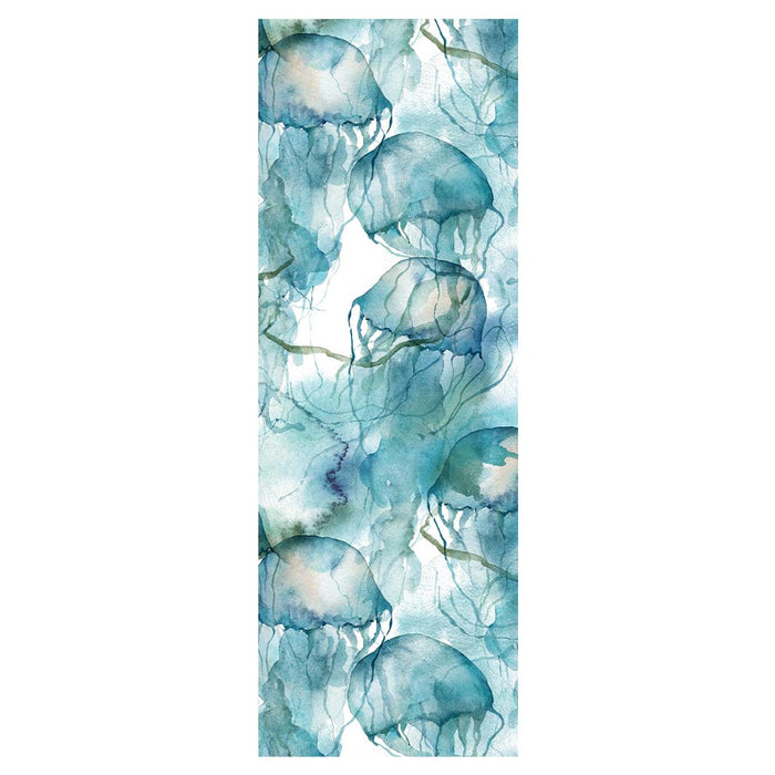 PATTERN BLUE OCEAN WATERCOLOUR JELLYFISH YOGA MAT