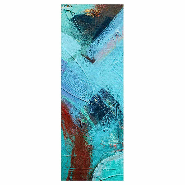 PAINT AQUA AND MAROON ACRYLIC TEXTURE YOGA MAT