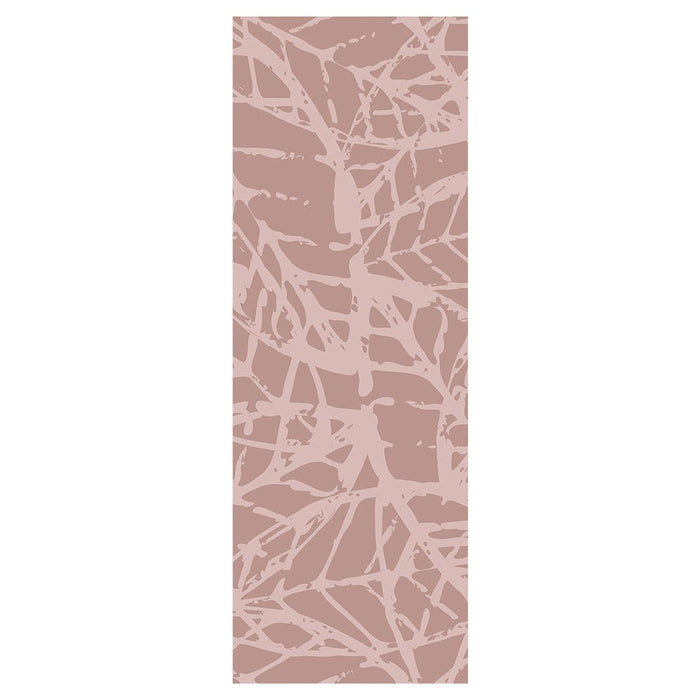 LEAF STAMP MUTED PINK PATTERN YOGA MAT