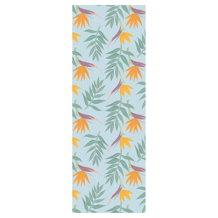 STRELITZIA AND LEAVES PATTERN YOGA MAT